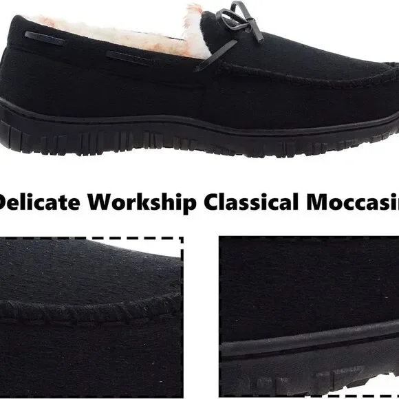 Men Slippers Shoes Moccasins Size 10 US - Picture 7 of 9